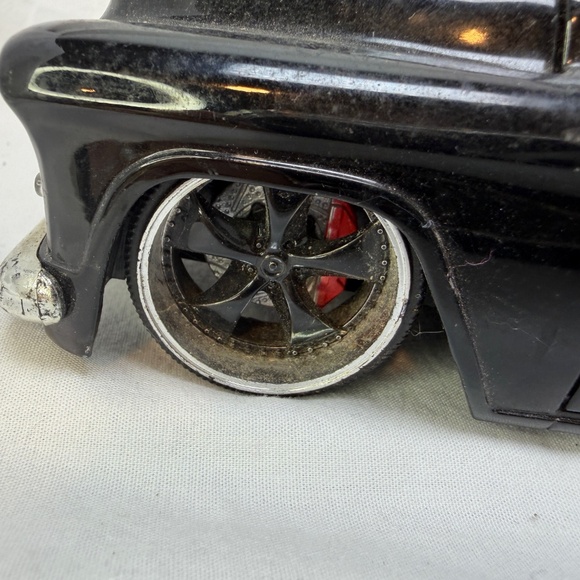 Jada 1955 Chevy Stepside Pickup 1:24 Scale Model Black Missing mirror - Picture 5 of 11